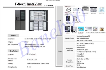 یخچال 2023 اینستاویو ال جی مدل X24 دودی - Image 2